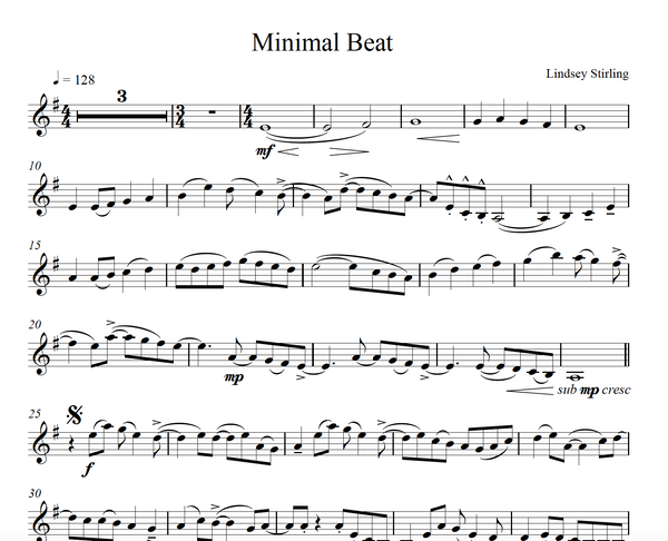 Minimal Beat w/ KARAOKE Play-Along Tracks - Sheet Music