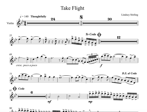 Take Flight Sheet Music w/ KARAOKE