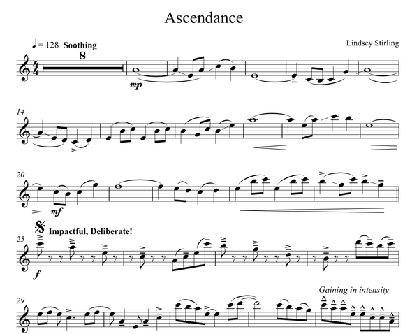 Ascendance Sheet Music w/ KARAOKE 