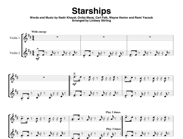 Starships Sheet Music