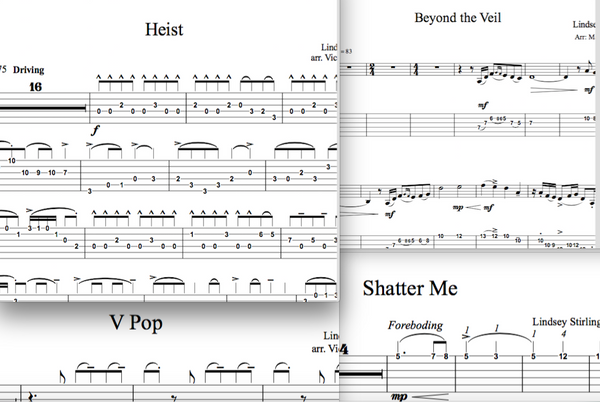 Guitar Shatter Me Album Sheet Music Package