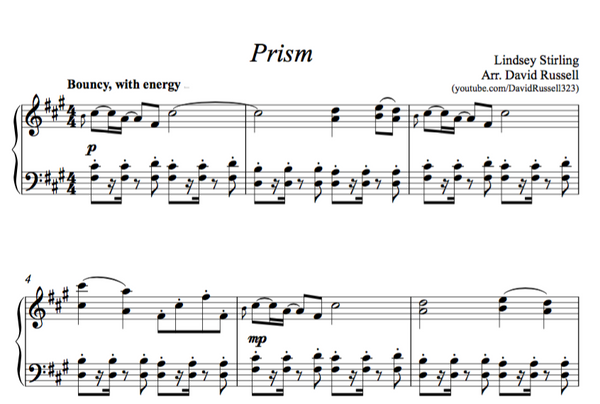 PIANO Prism Sheet Music