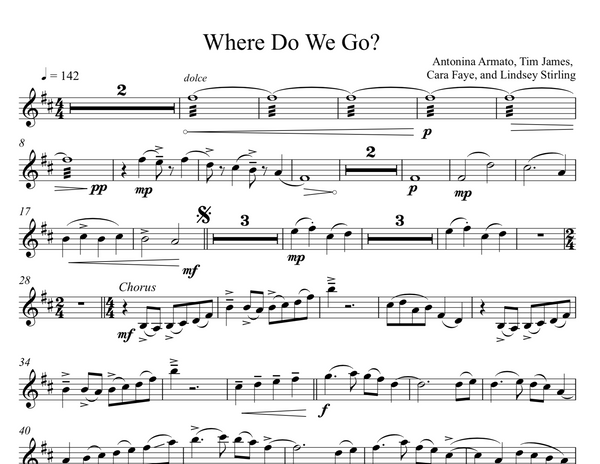 Where Do We Go Sheet Music w/ KARAOKE