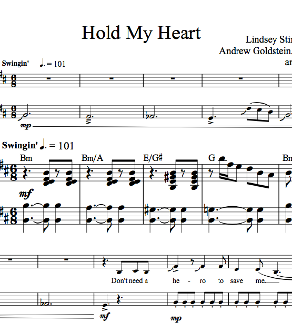 CELLO Hold My Heart Sheet Music w/ KARAOKE