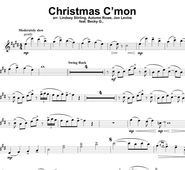 Christmas C'Mon Sheet Music w/ KARAOKE