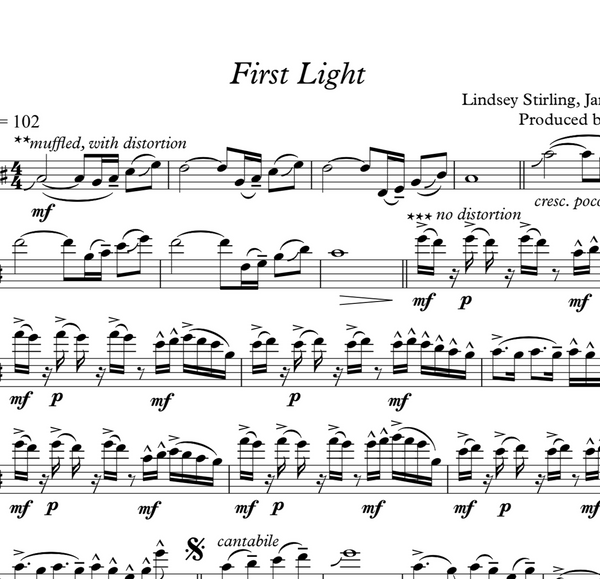 CELLO First Light Sheet Music w/ KARAOKE