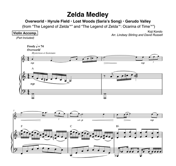 Zelda Medley Sheet Music Duet