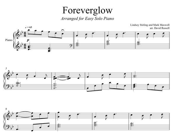 PIANO Foreverglow Sheet Music