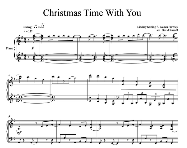 PIANO Christmas Time With You Sheet Music