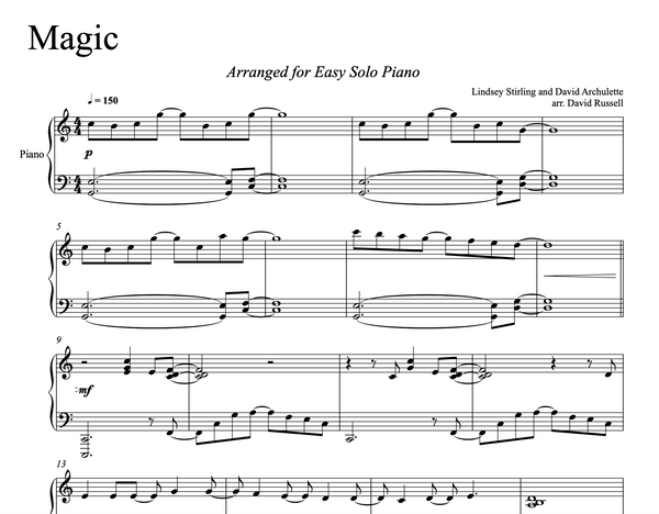 PIANO Magic Sheet Music