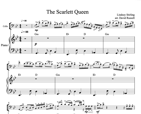 CELLO Duality Album Sheet Music Package