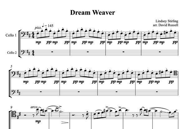 CELLO Duality Album Sheet Music Package