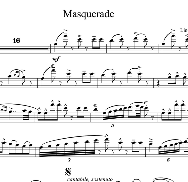 Masquerade Lindsey Stirling Viola Solo Sheet Music