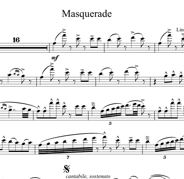 The vampire masquerade Sheet music for Piano, Violin, Guitar