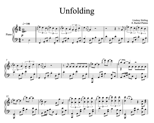 Piano Sheet Music - Lindsey Stirling Survive Sheet Music for Piano
