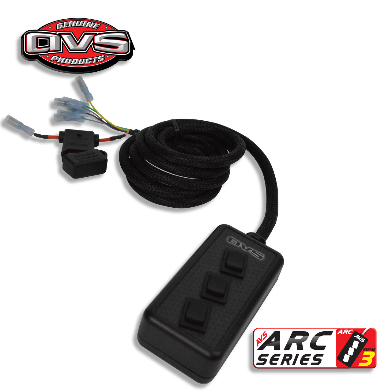 AVS Black 3 Switch Box Rocker Style