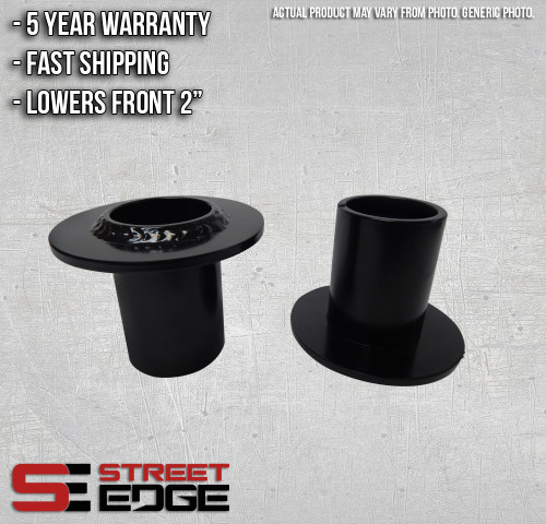 GM 1500 Ton Truck and SUV 2007-2020 Street Edge Front 2" Drop Strut Spacers 