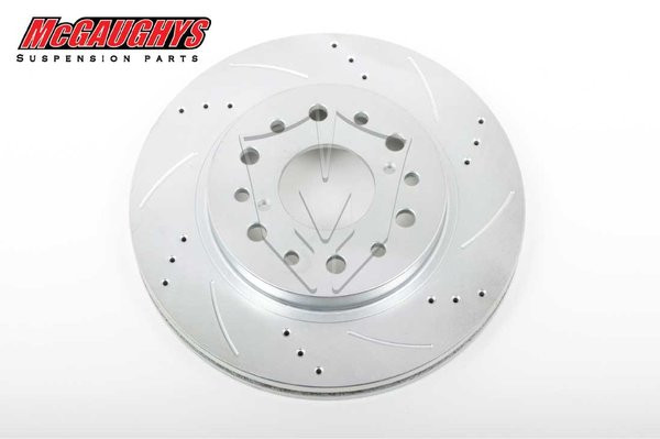 GMC C-10 1960-1987 13" Cross Drilled Disc Brake Rotor; 6x5.5 Bolt Pattern - Driver Side - McGaughys Part# 63141