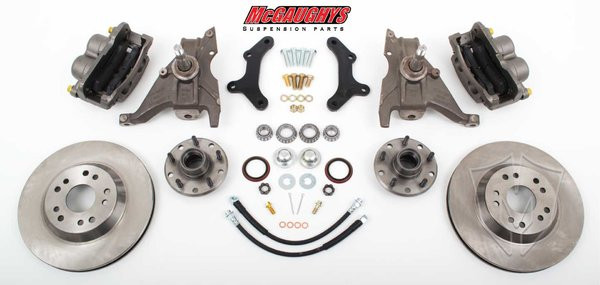 Chevrolet Camaro 1970-1978 13" Front Disc Brake Kit & 2" Drop Spindles; 5x4.75 Bolt Pattern - McGaughys Part# 64077