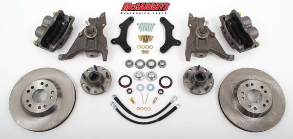 Chevrolet Camaro 1979-1981 13" Front Disc Brake Kit & 2" Drop Spindles; 5x4.75 Bolt Pattern - McGaughys Part# 64079