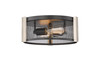 2-Light Multi-Finish Flush Mount by Mirage Lighting C440-12MF-BK