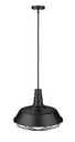Three Light Pendant Black With Gold In-Shade/ Removable Cage by Mirage Lighting Lighting