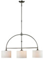 Three Light LED Linear Satin Nickel/White Opal Glass by Mirage Lighting Lighting