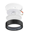 Crescent 11" 5CCT LED Flush Mount w/Replaceable LED Module Alabaster Cover by Modition Lighting