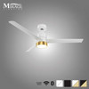 White Versa 55" Smart Ceiling Fan with Alabaster Lens By Mirage Lighting Fans