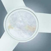White Versa 55" Smart Ceiling Fan with Alabaster Lens By Mirage Lighting Fans