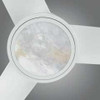 White Versa 55" Smart Ceiling Fan with Alabaster Lens By Mirage Lighting Fans