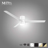 White Versa 55" Smart Ceiling Fan with Alabaster Lens By Mirage Lighting Fans