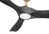 Woodern 60" Matte Black & Weathered Oak Smart Ceiling Fan By Mirage Fans
