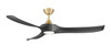 Woodern 60" Matte Black & Weathered Oak Smart Ceiling Fan By Mirage Fans