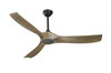 Woodern 60" Matte Black & Weathered Oak Smart Ceiling Fan By Mirage Fans