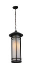 A photo of the Brunswick Oil Rubbed Bronze Hanging Outdoor Lantern By Mirage Lighting