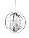 Pellet 3-Light Polished Nickel Globe Chandelier By Mirage Lighting
