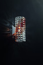 A photo of the Glitzy Amber Wall Sconce By Mirage Lighting