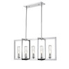 6978-5L, Glacier 5-Light Clear Water Glass Linear Pendant By Mirage Lighting 6978-5L, Glacier 5-Light Clear Water Glass Linear Pendant By Mirage Lighting