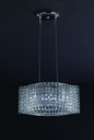 A photo of the Louise 3-Light Crystal Pendant By Mirage Lighting