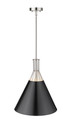 Kaitlin Three-Light Brushed Nickel Pendant by Mirage Lighting