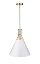 Temple Three-Light White & Gold Pendant  by Mirage Lighting