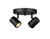 Spot-On Two Light Multi-Finish Black Flush Mount Track by Mirage Lighting