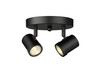 Spot-On Two Light Multi-Finish Black Flush Mount Track by Mirage Lighting