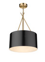 Twizzle Three Light Black Pendant by Mirage Lighting