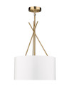 Twizzle Three Light White & GoldPendant by Mirage Lighting