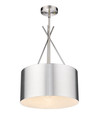 Twizzle Three Light Pendant in Polished & Brushed Nickel by Mirage Lighting