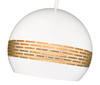 P562-12WHGL, 1-Light 12" White and Gold Pendant By Mirage Lighting