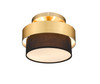 Duet 12 Inch Black & Gold  2 Light Semi Flush by Mirage Lighting