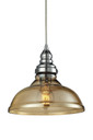 A photo of the Newd Amber Glass Pendant By Mirage Lighting